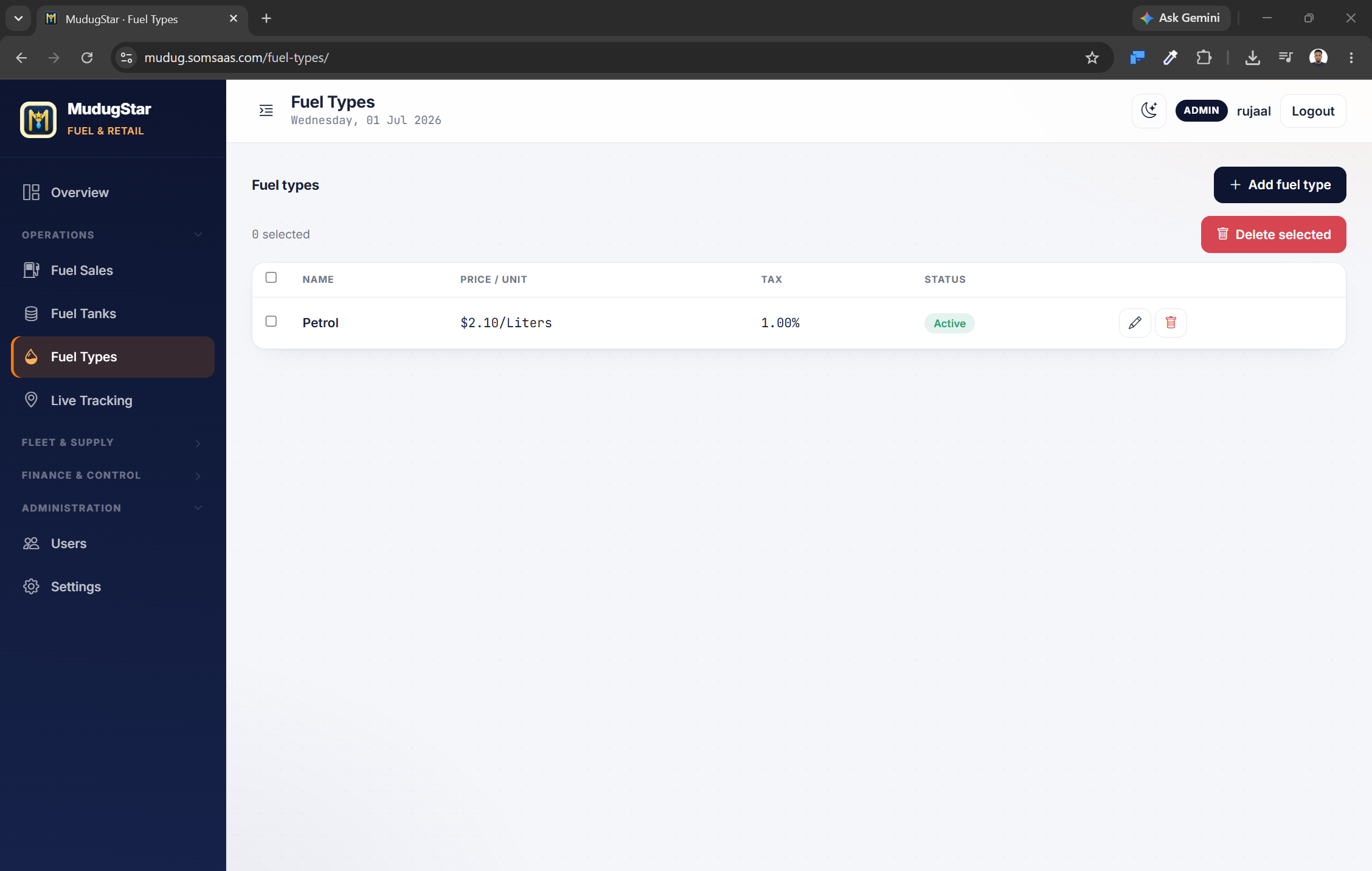 MudugStar — Fuel & Retail Management