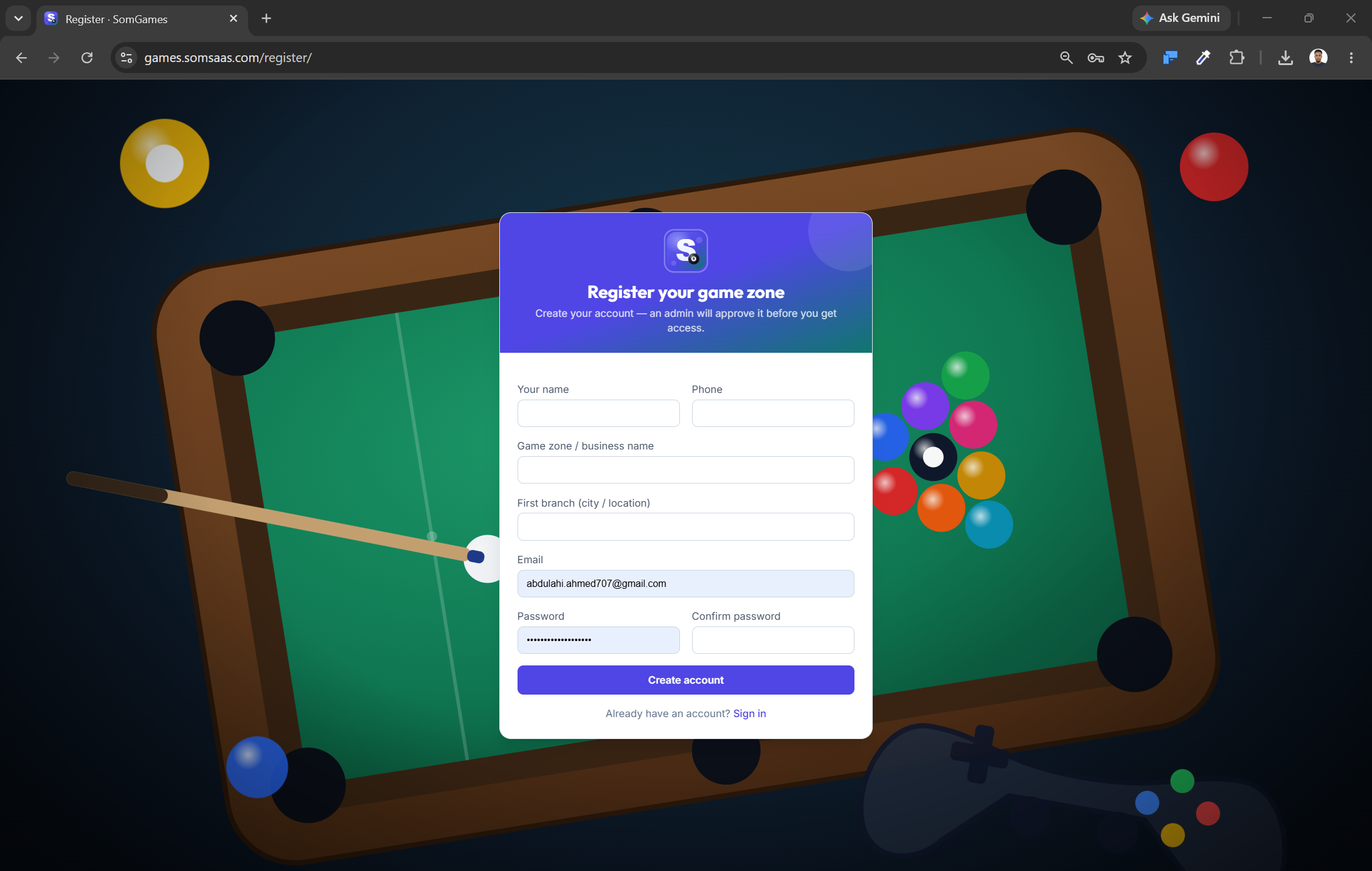 Game Management System